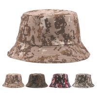 4 Colors Mens Military Print Bucket Hat Unisex Camouflage Fishing Hat Cap Summer Panama Fisherman Hat Red Camo Fedora Hat YD045