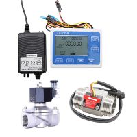 DN25 Digital Display Flow Quantitative Controller + 1" Water Flow Sensor + Solenoid Valve Use To Control And Display Liquid Flow Valves