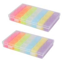 2X 28 Grid Plastic Storage Box Storage Box Jewelry Box Bead Box Nail Art Rhinestone Diamond Box Jewelry Storage Box