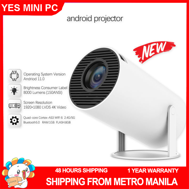 Local Manila shipment Yes Mini PC Android 11 MINI Projector Portable ...