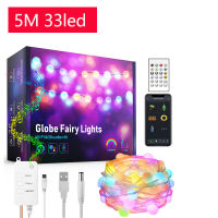 WiFi Tuya Smart Globe Fairy Lights Christmas String Lights RGB LED 5M 10M Light Bar Smart USB Fantasy 2022 New year Light String