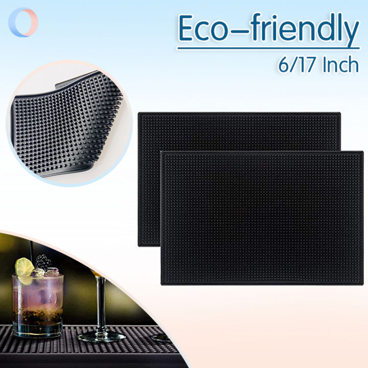 Bar Mat Rubber Anti-slip PVC Coffee Bar Mats Cup Mat Waterproof Heat  Resistant Durable Drain