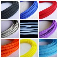 3MM 4MM 6MM 8MM 10MM 12MM 16MM Flat PET Sleeves Braided Expandable Cable Wire Snakeskin Sleeving Black Red Blue Green Yellow Electrical Circuitry Part