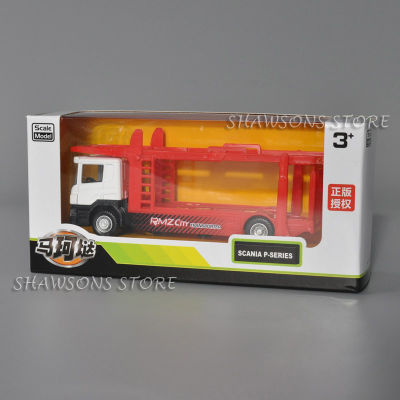 RMZ City 1:64 Scale Diecast Metal Scania P-Series Car Transporter Truck Model Toy