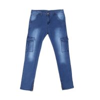 MenS Jeans Trend Knee Hole Zipper Feet Trousers Ripped Pocket Jeans Hole Men Jeans Streetwear Jeans