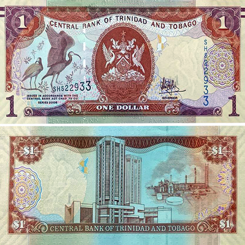 Trinidad & Tobago 1 Dollar 2006 2014 P-New Banknotes UNC 