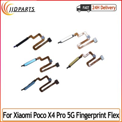ใหม่สําหรับ Xiaomi Poco X4 Pro 5G Fingerprint Sensor Flex Cable Scanner Touch Replacement Parts X4Pro 5G Fingerprint Flex