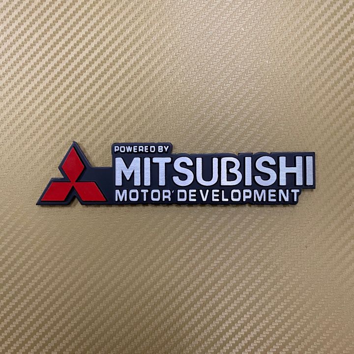 โลโก้* Mitsubishi งานอลูมิเนียม ขนาด* 3.8 x 16 cm