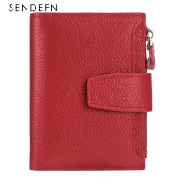 SENDEFN Fashion Women Coin Purse Wallet RFID Blocking Genuine Leather Wallet Zipper Card Holder Money Bag Short Wallet 5191 Wallets