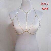 【NEW】 Gift Pop 1Pcs ผู้หญิง Body Chain คริสตัลเงา Rhinestone Bra แฟชั่นขาโซ่ฤดูร้อน Biknini แฟชั่นเครื่องประดับสำหรับผู้หญิง Lady