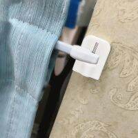 Curtain Rod Bracket Hooks Adjustable Wall Bracket Self Adhesive Rod Hanger Hook Pvc Home Bearing Curtain Hooks 4/8/12Pcs