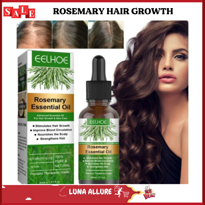 Eelhoe Rosemary Hair Growth Essential Oil Anti Hair Loss Fast Regrowth ...