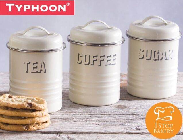 typhoon-1400-581-vintage-cream-of-3-tea-coffee-sugar-set-กระปุกใส่เครื่องวัตถุดิบ