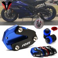 For YAMAHA YZF-R6 YZF R6 YZFR6 2017-2021 2022 Motorcycle CNC Kickstand Side Stand Extension Enlarge amp; Tire Valve Stem Caps