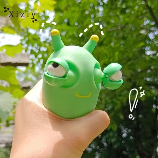 Xiziyfunny grass worm pinch toy novelty eye popping decompression squeeze - ảnh sản phẩm 1