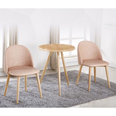 Table coffee + 2 chairs, indoor, size 60x60x70 cm.