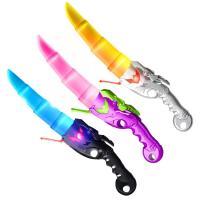 Telescopic Knives Toy Fake Swords Toy Auto-rotate Pop-out Toy Halloween Swords Toys For Kids Light Up Saber Toys Multiple Sound And Light Effects gifts