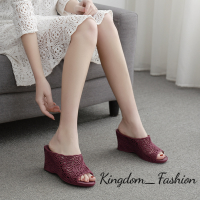 Kingdom_Fashion ร้องเท้าผูหญิง รองเท้าแตะลิ่ม รองเท้าแตะเสริมส้นผู้หญิง รองเท้ารัดส้น สะดวกสบาย อ่อนนุ่ม ความหนาพื้นรองเท้า 2023 ใหม่ X0101617 42Z231019