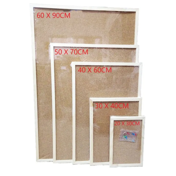 40cm X 60cm Cork Board Wooden Frame 604 hiN Lazada PH