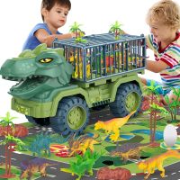 【CC】 Kids Dinosaurs Transport Car Carrier Truck Indominus Rex Jurassic Birthday Gifts for Children Boys