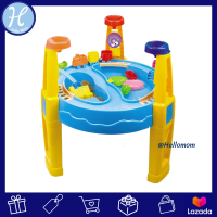 HelloMom ของเล่นทราย โต๊ะเล่นทราย โต๊ะเล่นทราย 2 ช่อง Sand and water Table 8804 ขนาดใหญ่ 54x64x64 ซม ของเล่นทราย ของเล่นในน้ำ ของเล่นทราย ถังเล่นทราย กระเบาะทราย