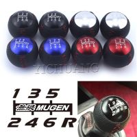 ลูกบิดหัวเกียร์รถยนต์หนังสไตล์ JDM Mugen RR M10x1.5สำหรับฮอนด้า CRZ ประเภท R Civic FA5 FG2 SI