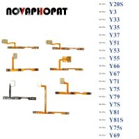 สำหรับ Vivo Y20S Y3 Y33 Y35 Y37 Y50 Y75s Y51 Y53 Y55 Y66 Y67 Y69 Y71 Y75 Y79ที่ปรับเสียงขึ้นลงริบบิ้นปุ่มปรับสาย