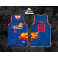 Ready Stock PBA INSPIRED RAIN OR SHINE - JAMES YAP 18 BLUE - HIGH QUALITY FULL SUBLIMATION JERSEY - J57