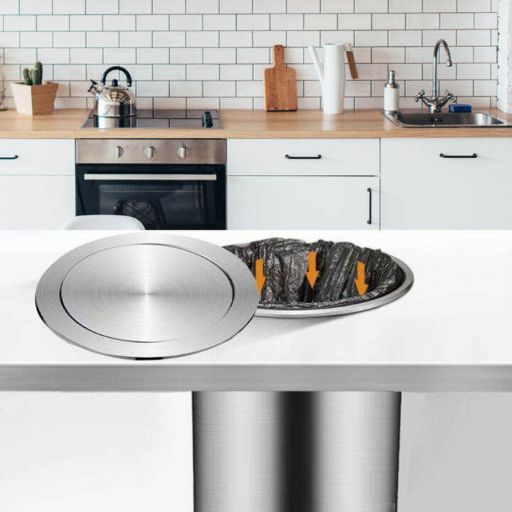 Stainless Steel Flap Flush Recessed Built In Balance Swing Flap Lid