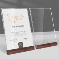 Certificate Frame A4 Document Picture Tabletop Display Frame Wooden Acrylic Certificate Frames