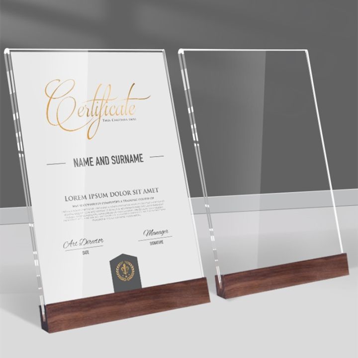 Certificate Frame A4 Document Picture Tabletop Display Frame Wooden