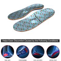 Christmas blue insole  plantar fasciitis  arch support  orthopedic insole  flat foot pain  heel spur correction Shoes Accessories