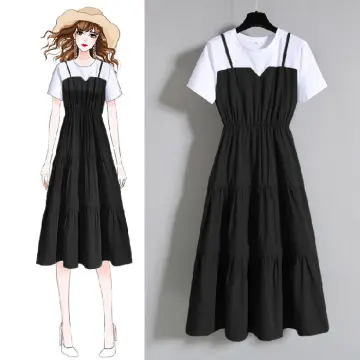 Shop Yellow Korean Dress online | Lazada.com.my