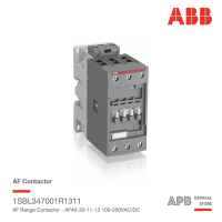 ABB AF40-30-11-13 40A 18.5kW คอนแทคเตอร์ 100-250VAC/DC, ABB AF Range Contractor  1NO+1NC