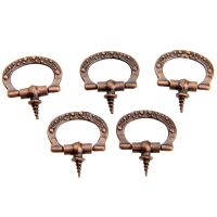 5Pcs 27x24mm Antique Cabinet Knobs Jewelry Box Drawer Cupboard Pull Handles Self-Tapping Screw Handle Vintage Furniture Fittings