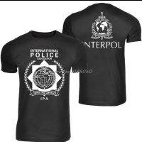 Shirt Interpol International Police International Police Arrival Short Cotton Design Your Own T Gildan