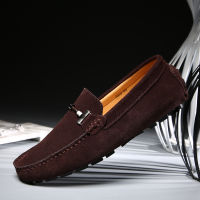 New Men Casual Shoes Fashion Suede Soft Men Loafers Leisure Moccasins Slip on Mens Driving Shoes Lazy Shoe Handmade Flats Comfy