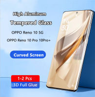 OPPO Reno 10 10 Pro 10 Pro + Plus 5G กระจกเทมเปอร์ปกป้องหน้าจอแก้วความแข็งอลูมิเนียมสูงคลุมทั้งหมด3มิติฟิล์มป้องกันขอบโค้งไม่มีฟอง