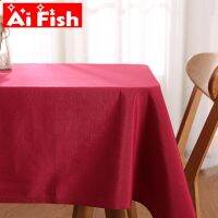 AiFish Modern All match Solid Tablecloth Red Green Washable Coffee Dinner Table Cloth for Party Banquet Decoration MY091 5