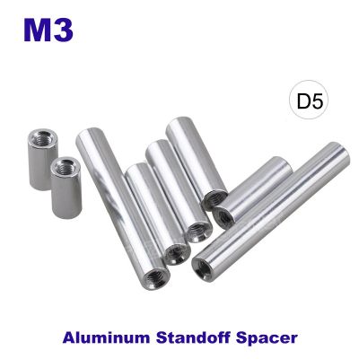5 Buah M3 Bulat Aluminium Standoff Spacer Stud Sekrup Baut Mur Pengencang Berulir Masukkan DIY Aksesori Gigi Dalam Ganda Model FPV