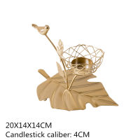 MODERN NORDIC LUXURIOUS GOLDEN IRON ART BIRDS NEST CANDLEHOLDER ROMANTIC CANDLE-LIT DINNER TABLE DECORATIONS X3812