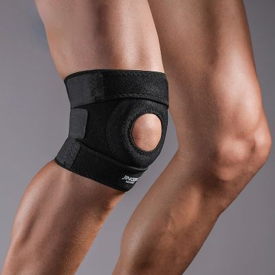 tdfj 1 Pcs Adjustable Compression Knee Support Brace Workout Stabilizer Elastic Breathable