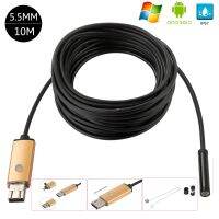 【Limited edition】 2 In 1 Endoscope 5 M สาย5.5 Mm 6เลนส์ LED IP67การตรวจจับมือถือ Endoscope สำหรับมือถือคอมพิวเตอร์