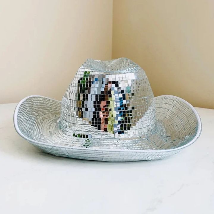 disco-ball-cowboy-hat-handmade-custom-mirrored-glass-cowboy-hat-suitable-for-party-gathering-show-rave-fashion-hat
