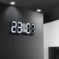 3D LED Digital Alarm Clocks Wall Lamp Display TimeDateTemperature Snooze Desktop Table Clock Home Decor