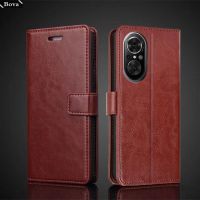 ♕▫✘ Card Holder Cover Case for Huawei Nova 9 SE 9SE JLN-LX1 Pu Leather Flip Cover Nova9 SE Retro Wallet Phone Fitted Case Business