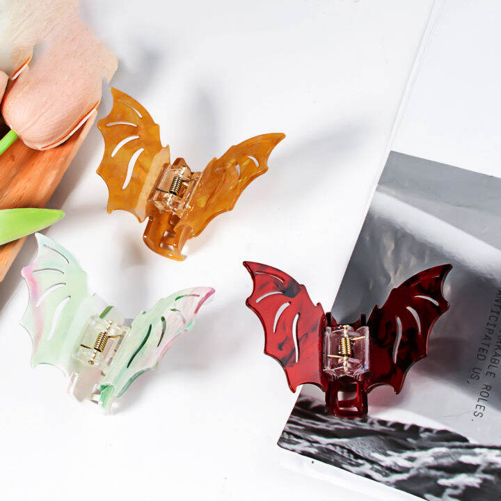 bat-gripper-acetic-acid-gripper-bat-wing-gripper-girl-shark-clip-halloween-shark-clip-hair-clip-halloween-clasp