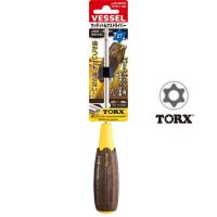 Vessel ไขควง Wood compo หัวTX TORX กันลื่น T27Hx120  No.B-340TX