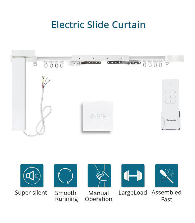 zemismart Electric Motorized Remote Control Curtain Motor With DIY ...