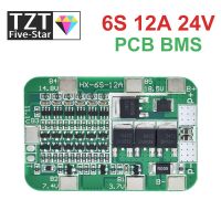 TZT 6S 12A 24V PCB BMS Protection Board สําหรับ 6 แพ็ค 18650 Li-ion Lithium Battery Cell Module มาใหม่